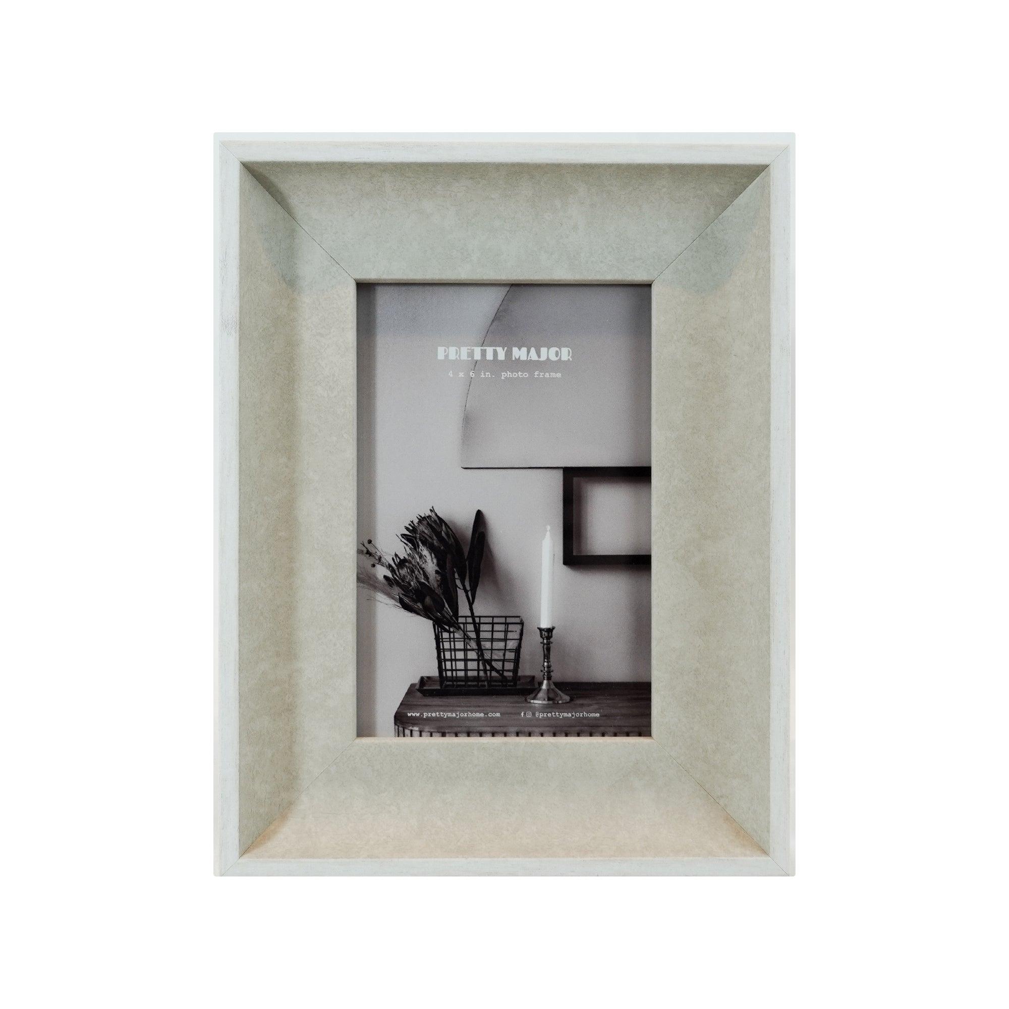 Stone white picture frame 4r photo size