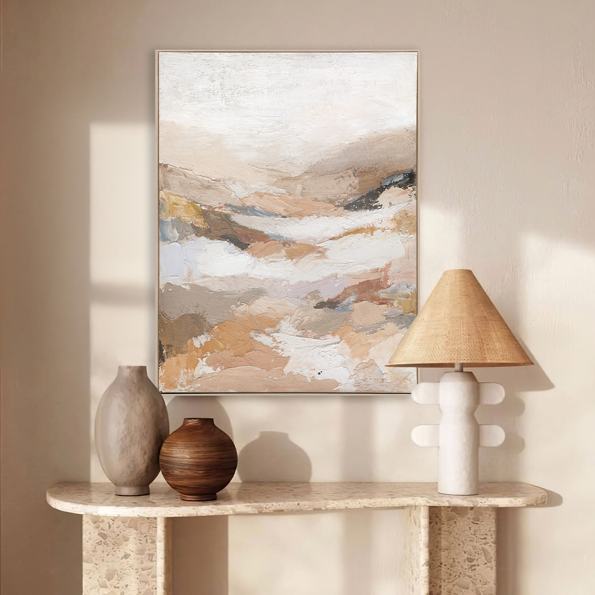 (Preorder: End March) Echoes of Clay: Hand Painted Wall Art (90x120cm)