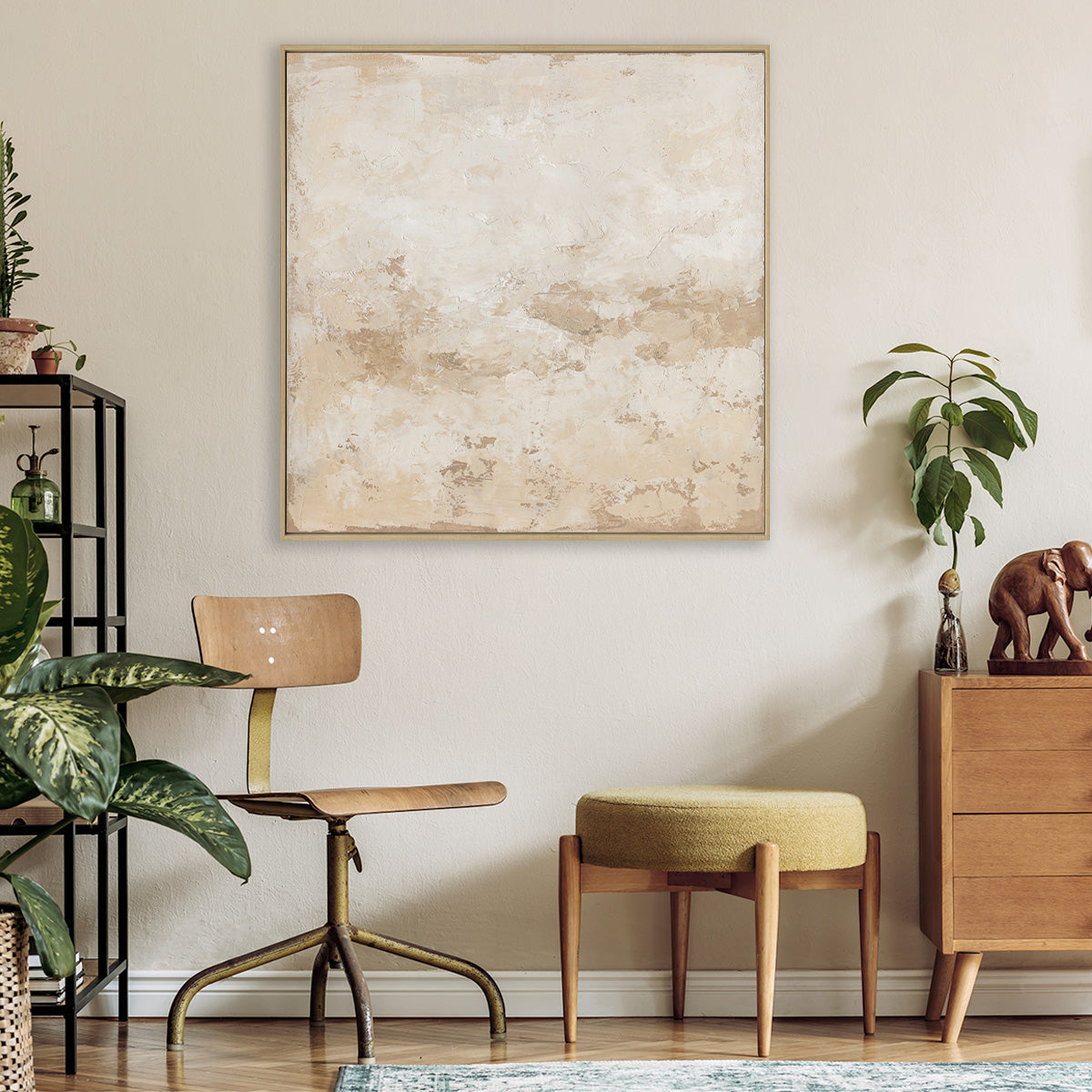 (Preorder: End March) Sahara: Hand Painted Wall Art (90x90cm)