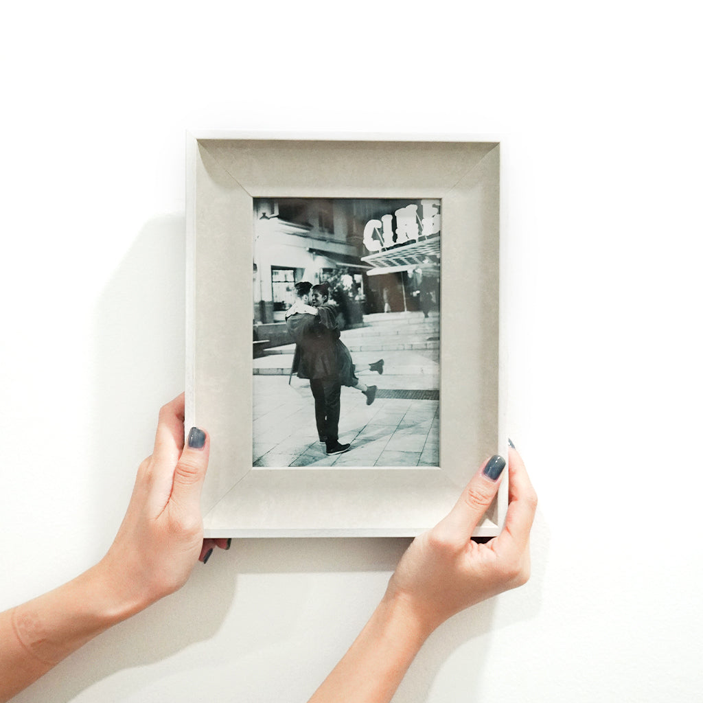 Stone white picture frame 5r photo size