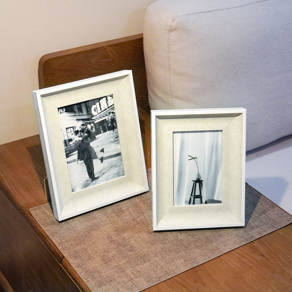 Stone white picture frame 4r and 5r photo size