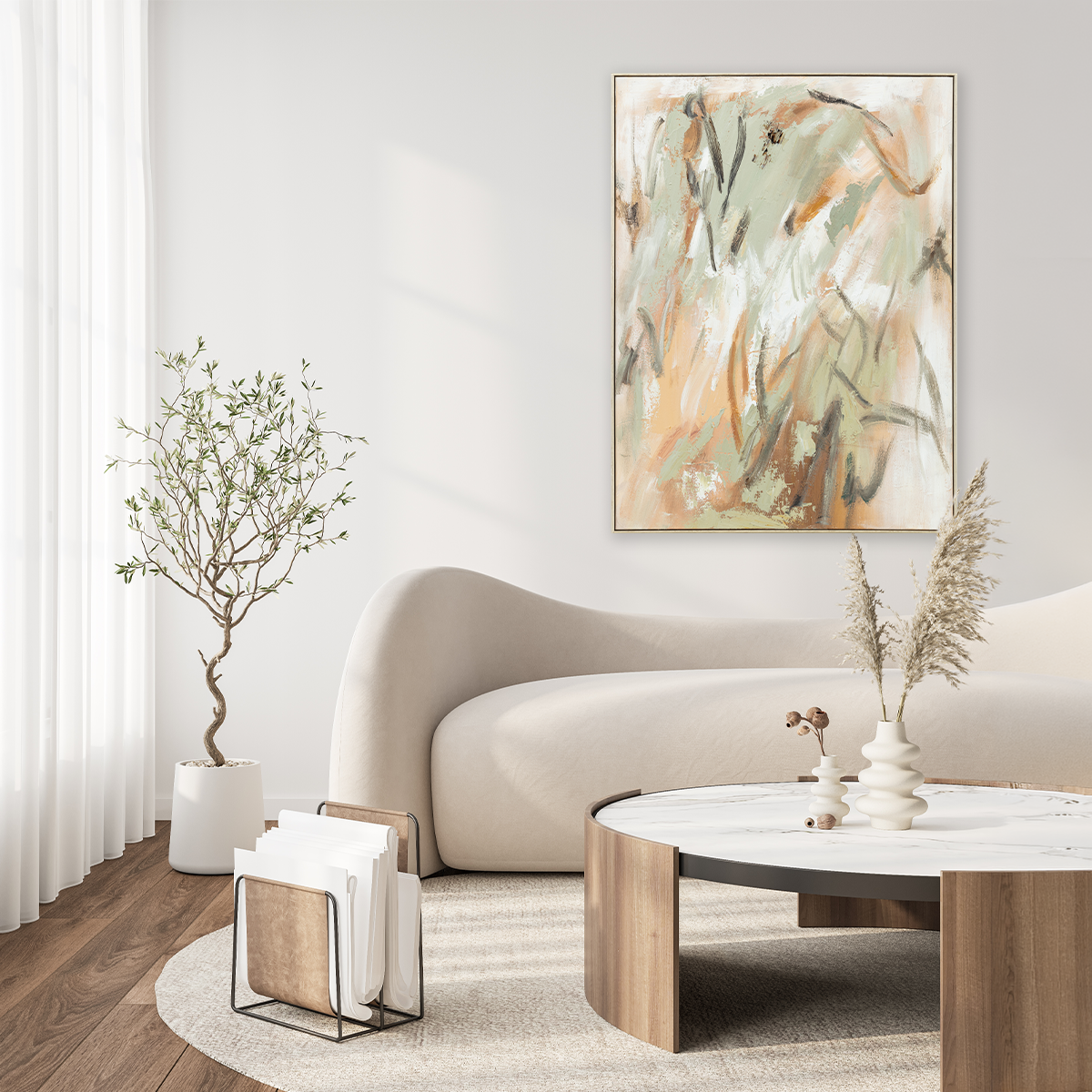 (Preorder ETA: End Oct) Blooming Fields: Hand Painted Wall Art (90x120cm)