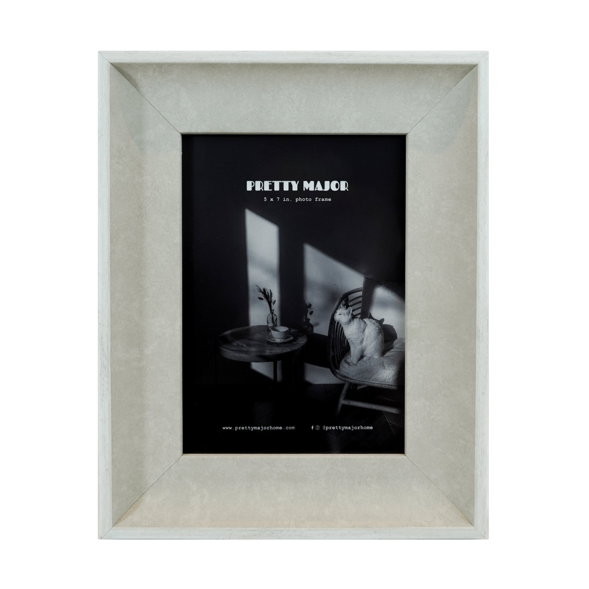 Stone white picture frame 5r photo size