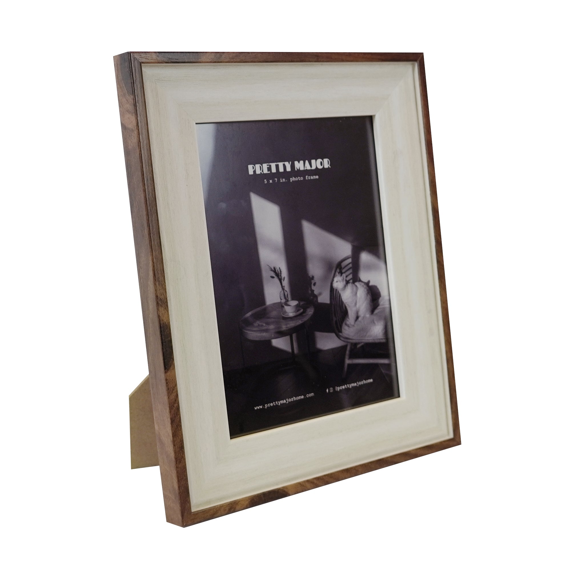 Teak And Stone Photo Frame